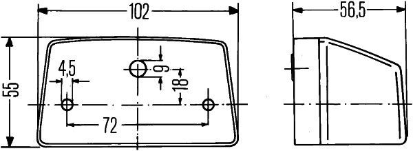 фонарь освещения номерного знака !трацепевидный \Omn Iveco,Scania,Volvo,DAF 2KA003389-061 HELLA