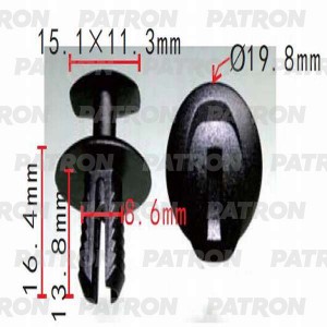 Клипса пластмассовая Audi, Mercedes, Seat, Skoda, Volkswagen применяемость  бамп P370199 PATRON