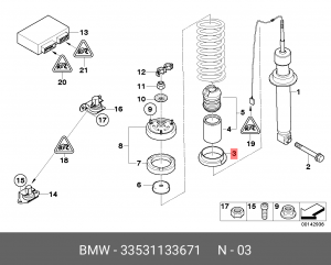 проставка пружины нижняя!\ BMW 5 E60/E61 01-10 33 53 1 133 671 BMW
