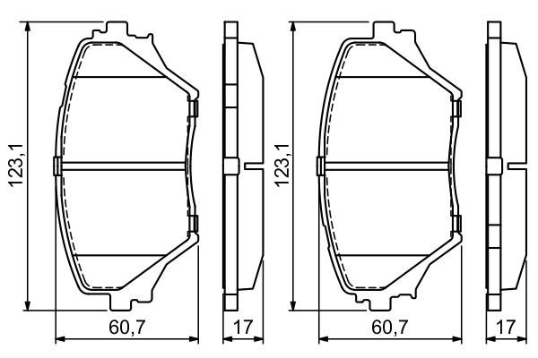 Колодки тормозные TOYOTA Rav 4 (00-05) передние (4шт.) BOSCH 0 986 424 719 BOSCH