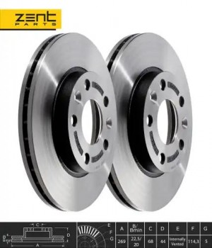диск тормозной передний Z05981 ZENTPARTS