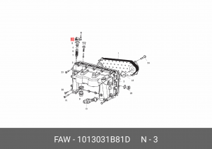 Крышка FAW J7,4180 клапана теплообменика OE 1013031B81D FAW