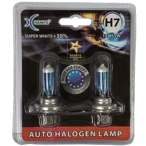 Лампа 12V H7 55W PX26d +30% 4000K блистер (2шт.) Super White XENITE 1007046 XENITE