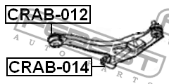 Сайлентблок рычага задний CHRYSLER PT CRUISER 2001-2009 CRAB-012 CRAB-012 FEBEST