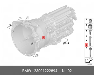 Болт BMW OE 23 00 1 222 894 BMW