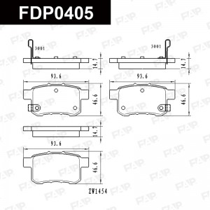 Тормозные колодки дисковые смесь CERAMIC FDP0405 FDP0405 FAP