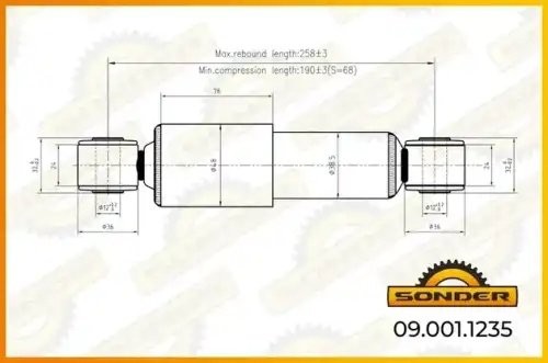 Амортизатор кабины IVECO о.н 504051670 — 2 года безусловной гарантии 090011235 SONDER