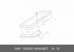 Прокладка FAW J7,4180 поддона масляного OE 1009031-M54-082T FAW