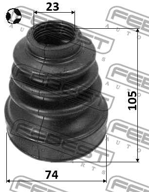 Пыльник ШРУСа внутренний RENAULT KANGOO 2008- 2415-KANGIIT 2415-KANGIIT FEBEST