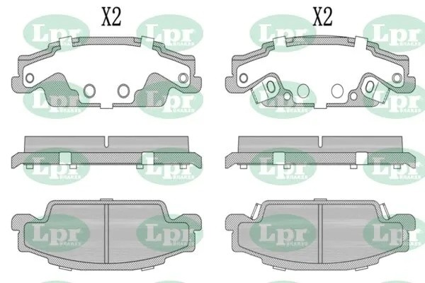 Колодки задние CADILLAC CTS 02-13, STS 05-12 05P1705 05P1705 LPR