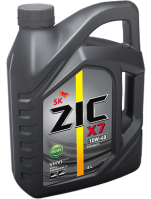 Масло моторное синтетическое ZIC X7 10W-40 Diesel 4л 162607 162607 ZIC