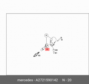 наконечник свечной!\ MB A 272 159 01 42 MERCEDES BENZ