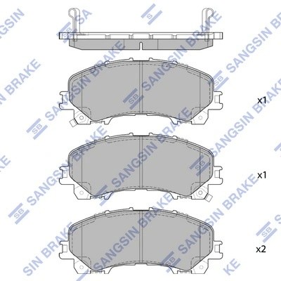 Колодки тормозные дисковые передние INFINITI Q50 14- (SEVERE DUTY) SP1714SD SP1714SD SANGSIN