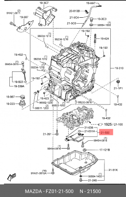 Фильтр АКПП MAZDA FZ01-21-500 FZ0121500 MAZDA