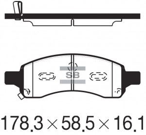 Колодки CHEVROLET TRAVERSE 09-17 SP2248 SP2248 SANGSIN