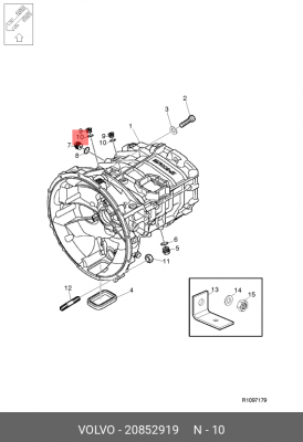 Уплотнительное кольцо 18x24x1.4 VOLVO 20852919 VOLVO