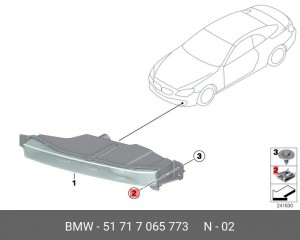 клипса крепежная! металлическая\ BMW F10/F11 51 71 7 065 773 BMW