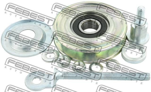 Ролик натяжной ремня конд с крепл MITSUBISHI PAJERO/MONTERO SPORT 96-06 0487-P15 0487-P15W FEBEST