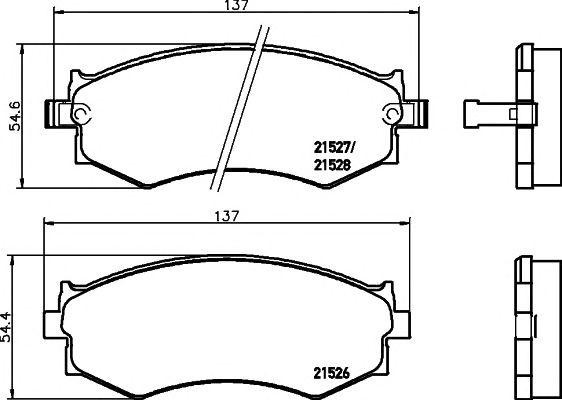 2152601 колодки дисковые передние!\ Nissan Primera 1.6/2.0i/2.0D 90-98,Hyundai S 2152601 TEXTAR