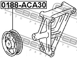 Ролик обводной TOYOTA RAV4 ACA3#/GSA3# 2005-2013 0188-ACA30 0188-ACA30 FEBEST