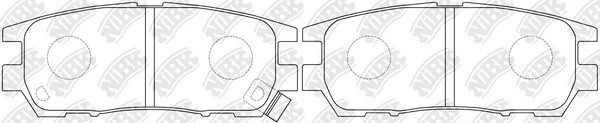 Колодки задние (MITSUBISHI PAJERO I/PAJERO II 3.0/3.5/2.5TD/L400 9403) PN3280 PN3280 NIBK