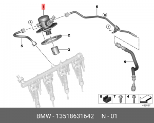 Насос топливный BMW высокого давления OE 13 51 8 631 642 BMW