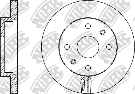 Диск тормозной TOYOTA Yaris (01-05) передний вентилируемый (1шт.) NIBK RN1127 NIBK