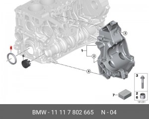 сальник коленвала!\BMW 11 11 7 802 665 BMW
