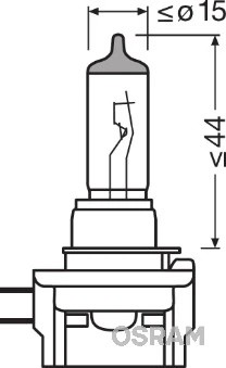 Лампа 12V H11B 55W PGJY19-2 OSRAM 64241 OSRAM