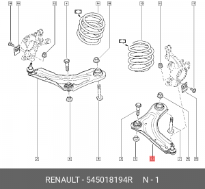 рычаг перед. нижн. лев.!\ Renault Fluence10-/Megane III 545018194R RENAULT