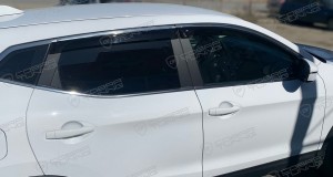 Дефлектор двери NISSAN Qashqai (04-) хромированный молдинг COBRA TUNING N14614CR COBRA TUNING