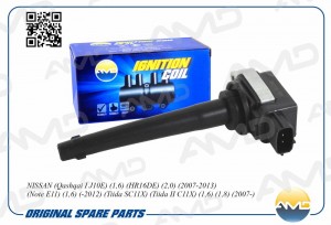 Катушка зажигания NISSAN Qashqai I J10E, 1,6, HR16DE, 2,0, 2007-2013, Note E11,  AMD.EL1161 AMD