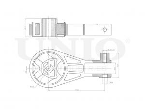 Опора двигателя задняя RMP-15033 UNIO