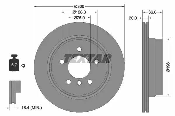 92154903 диск тормозной задний!\ BMW E90 2.5i/xi/2.0D 05> 92154903 TEXTAR