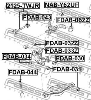 Тяга задн поперечная 2125-TWJR 2125-TWJR FEBEST