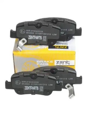 колодки дисковые задние! Toyota Auris all 07> Z07282 ZENTPARTS