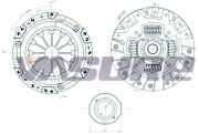Комплект сцепления  Suzuki Baleno 1.6 16V 95-02, Opel Agila 1.0 12V/1.2 16V 00 V VRK059 VASURE