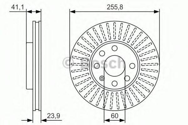 Диск тормозной OPEL Astra G (98-05) передний (1шт.) BOSCH 0986479R76 BOSCH