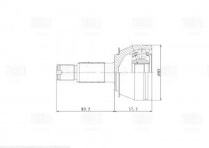 ШРУС Haval Jolion (21-) 1.5T AMT 4WD (наруж. перед.) (GO 1690) GO 1690 TRIALLI