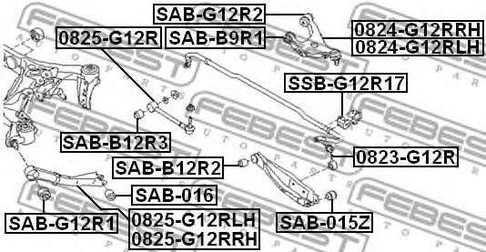 Рычаг верхн левый SUBARU LEGACY/LEGACY OUTBACK B14 2009-2014 0824-G12RLH 0824-G12RLH FEBEST