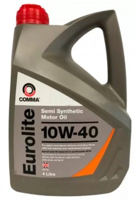 COMMA 10W40 EUROLITE (4L) масло мотор.! полусин ACEA A3/B4, API SN/CF, MB 229.1, EUL4L COMMA
