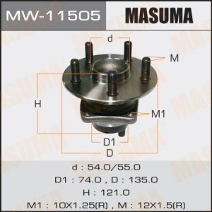 к-кт подшипника ступицы задней! со ступицей\ Toyota Avensis 1.6-2.4 03> MW-11505 MASUMA