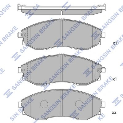 Колодки тормозные SSANGYONG Istana,Actyon (10-) передние (4шт.) SANGSIN SP1083 SANGSIN