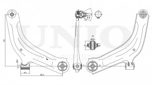 Рычаг подвески поперечный передний нижний правый SSP-40109 UNIO