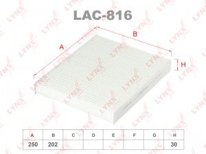 Фильтр воздушный салона HYUNDAI ix55 (08-) LYNX LAC816 LYNXAUTO