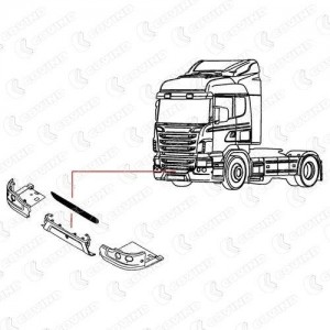решетка! радиатора центральная \SCANIA CG/CR 14684 COVIND