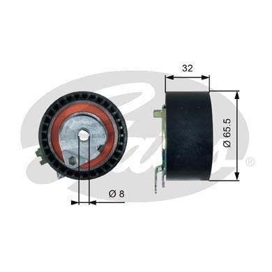 Ролик ГРМ RENAULT Logan,Duster натяжителя GATES T43236 GATES