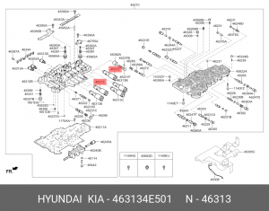 Клапан электромагнитный HYUNDAI Equus (08-),Genesis (14-) АКПП OE 463134E501 HYUNDAI KIA