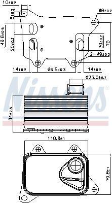 Радиатор масляный двигателя AUDI A4 (B8), A6 (C7), SKODA OCTAVIA (5E) 90914 90914 NISSENS