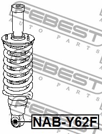 Сайлентблок передн амортизатора NISSAN PATROL Y62 2010- NAB-Y62F NAB-Y62F FEBEST